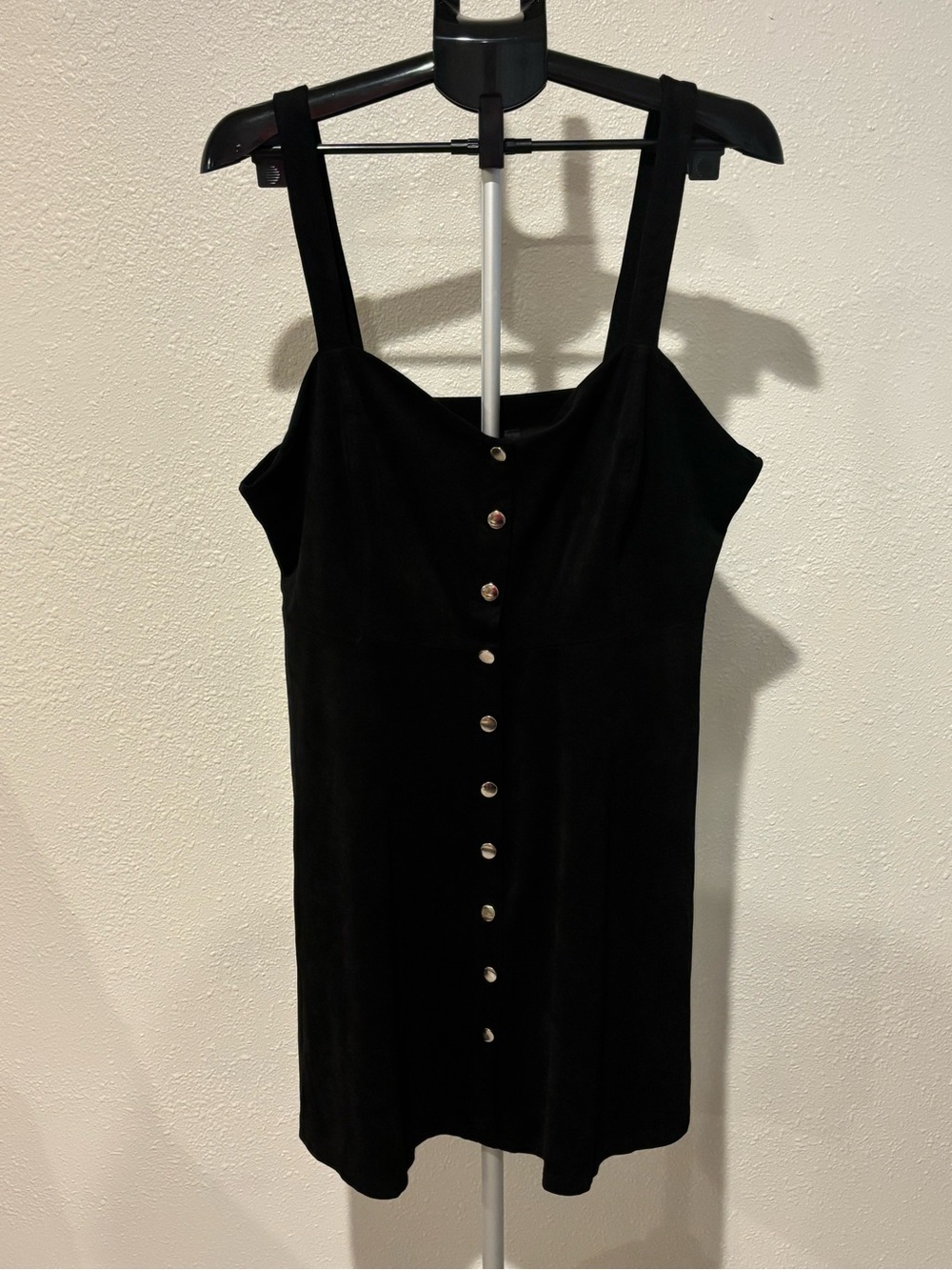 Forever 21 Black Button-Front Mini Dress
